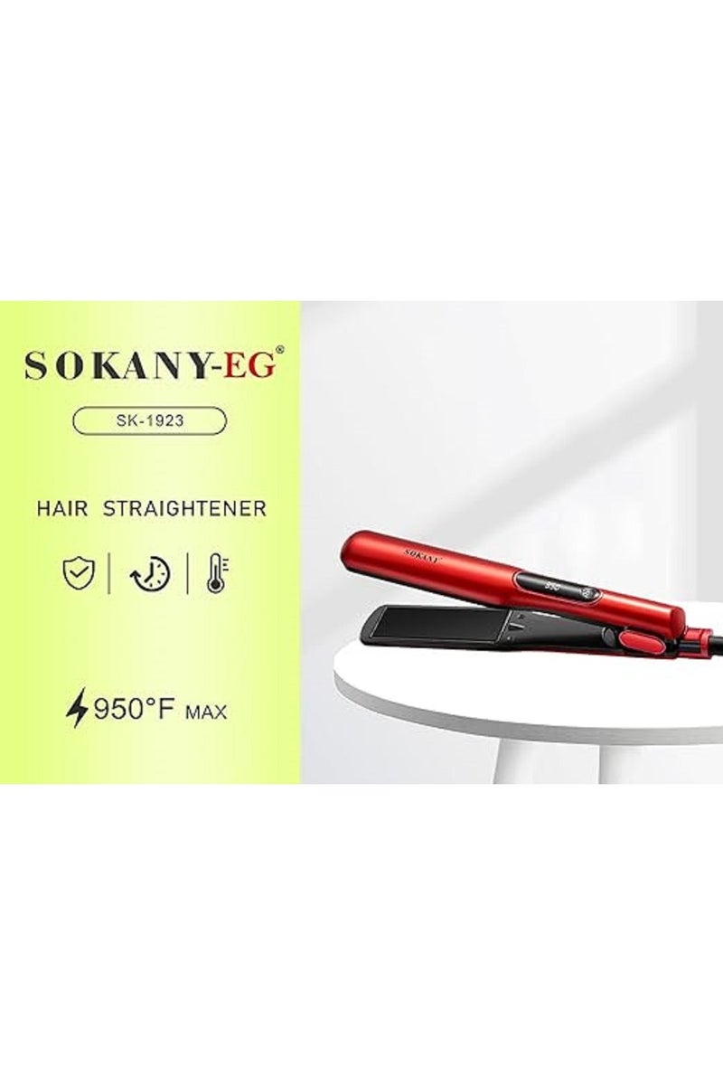 sokany SK-1923 Professional Hair Straightener  LCD Display - 950°F - Image 5
