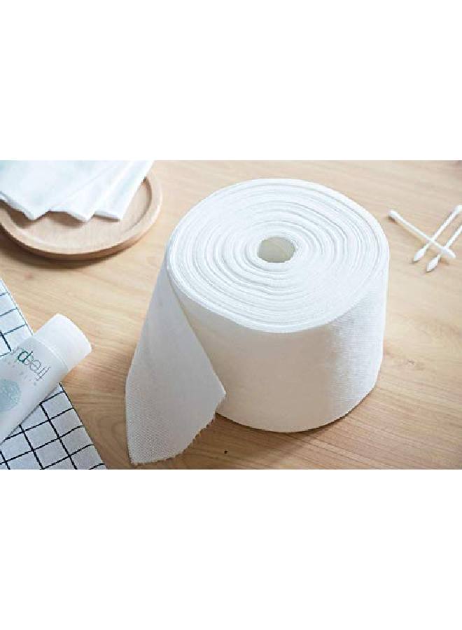 erioctry 1 Roll Of Disposable Cleaning Face Towel Nonwoven Fabric Disposable Wipers Washcloths Makeup Facial Soft Pads (White) - Image 4