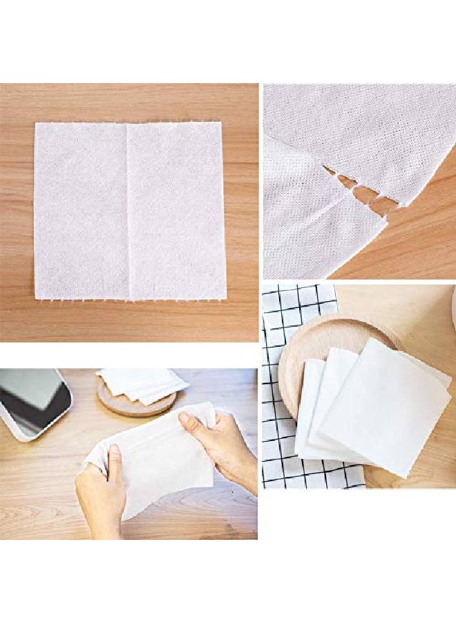 erioctry 1 Roll Of Disposable Cleaning Face Towel Nonwoven Fabric Disposable Wipers Washcloths Makeup Facial Soft Pads (White) - Image 5