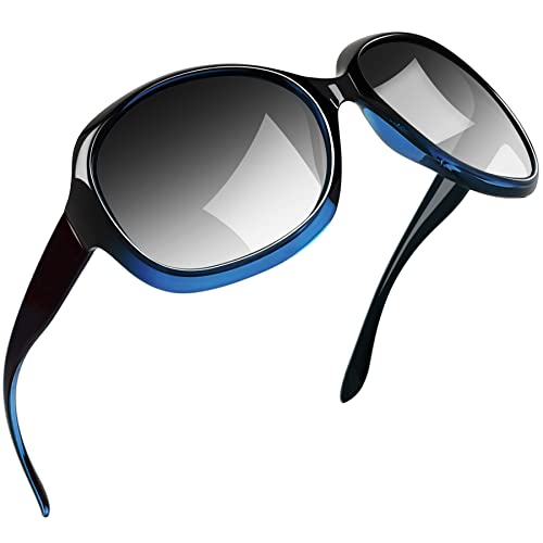Joopin Polarized Blue Womens Sunglasses Oversized, Big Large Frame Lightweight Sun Glasses for Woman, UV Protective Ladies Wide Sunnies Shades - Image 1