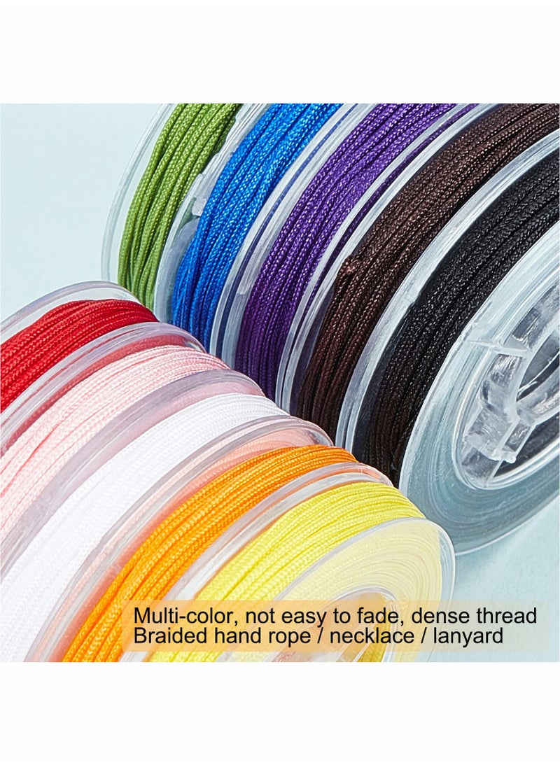 Generic - Colorful Chinese Knotting Cord, Braided Nylon Beading Cord, Nylon Kumihimo Macrame Thread String, Blinds String, 45m Long in Each Color - Image 1