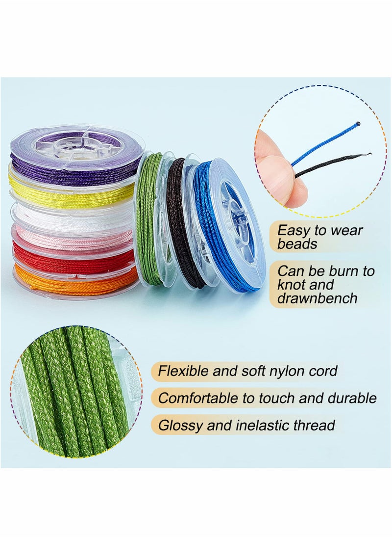 Generic - Colorful Chinese Knotting Cord, Braided Nylon Beading Cord, Nylon Kumihimo Macrame Thread String, Blinds String, 45m Long in Each Color - Image 1