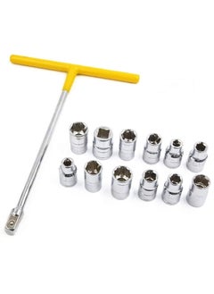 Inditrust Inditrust new 14pcs Vehicle Car T Shaped Handle Wrench Spanner with 819mm 12 Socket Tool Set With 12 Ratchet Socket Wrench Free  - Image 2