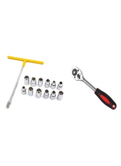 Inditrust Inditrust new 14pcs Vehicle Car T Shaped Handle Wrench Spanner with 819mm 12 Socket Tool Set With 12 Ratchet Socket Wrench Free  - Image 1