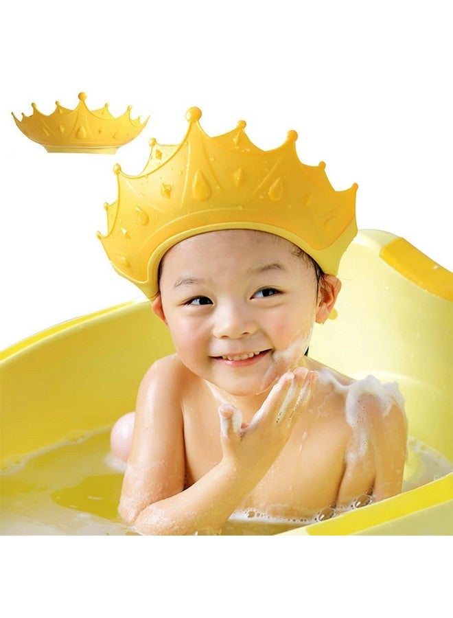 SYUTA Baby Bath Shower Cap - Adjustable Silicone Bathing Visor Hat for Eye and Ear Protection - Waterproof Shampoo Hat for Toddlers, Babies, Kids, and Children - Comfortable Bathing Crown for Hair Washing and Shower Time - Image 1