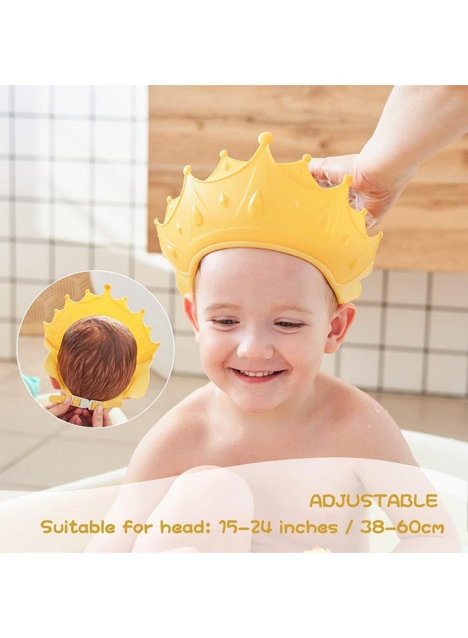 SYUTA Baby Bath Shower Cap - Adjustable Silicone Bathing Visor Hat for Eye and Ear Protection - Waterproof Shampoo Hat for Toddlers, Babies, Kids, and Children - Comfortable Bathing Crown for Hair Washing and Shower Time - Image 3