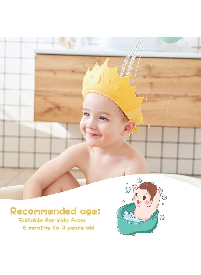 SYUTA Baby Bath Shower Cap - Adjustable Silicone Bathing Visor Hat for Eye and Ear Protection - Waterproof Shampoo Hat for Toddlers, Babies, Kids, and Children - Comfortable Bathing Crown for Hair Washing and Shower Time - Image 2