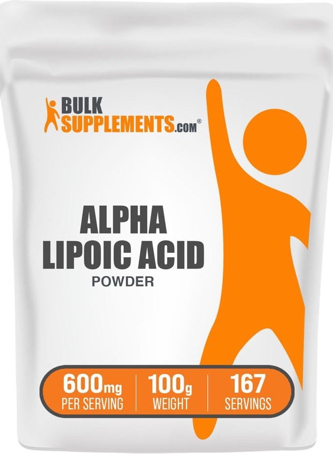 BULKSUPPLEMENTS.COM Alpha Lipoic Acid Powder - 600mg of Alpha-Lipoic Acid per Serving- 100 grams - Image 1