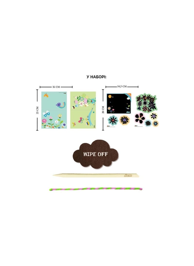 Avenir Scratch Flowers  Arts & Crafts, Greeting Cards Set, Make Beautiful Greetings Cards, Scratch Art 3+ - Image 4