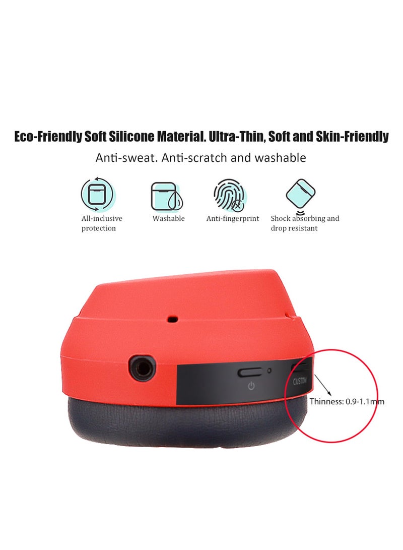 Sony WH-1000XM4 Case Cover Soft Silicone Anti-Scratch Ear Pad Cover/Ear Cups Cover/Headband Cover for Sony Headphones (Red)  - Image 5