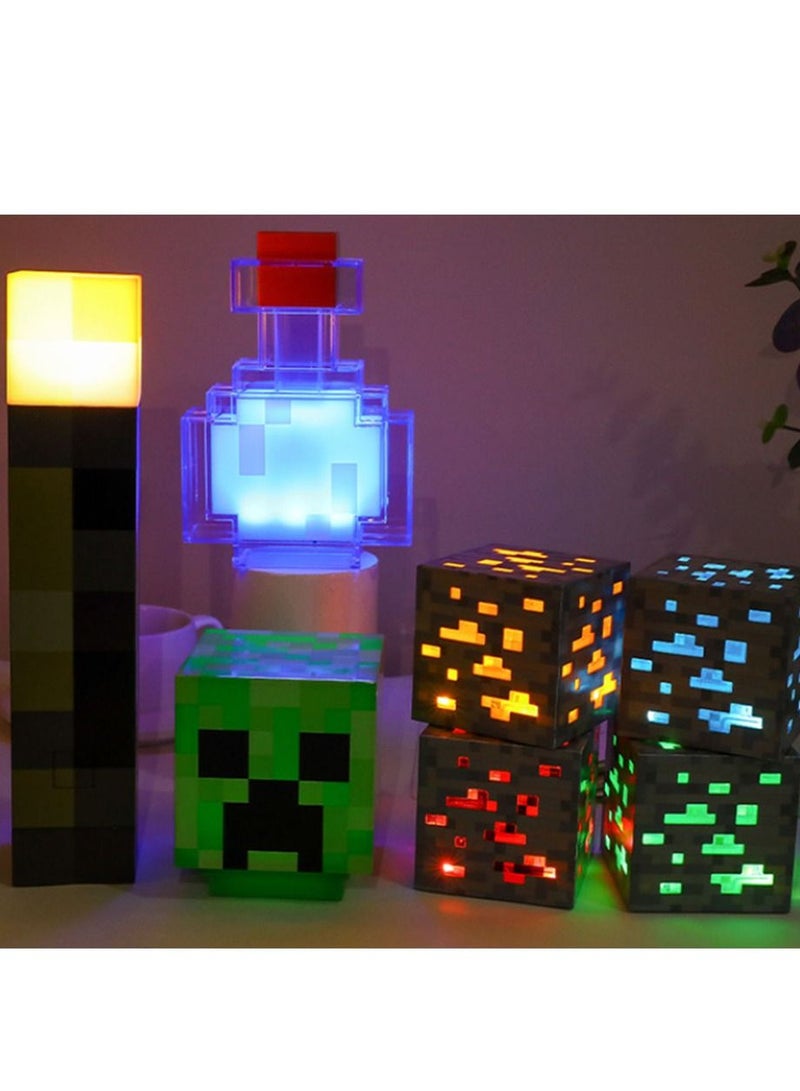 ماين كرافت زاحف ضوء الليل شكل مربع مصباح ديكور المنزل هدية أطفال - Image 4
