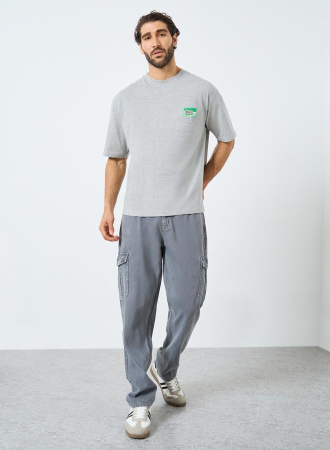 ستايلي تيشيرت جيرسيه واسع بطبعة جرافيك - Image 2