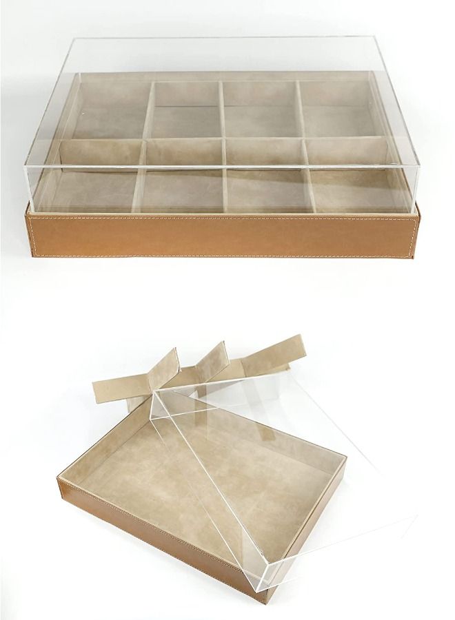 لمسة إبداع صندوق مجوهرات مع فاصل قابل للإزالة | صندوق تخزين | صندوق متعدد الأغراض | منظم مجوهرات | علبة مجوهرات بغطاء شفاف - Image 1
