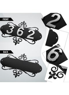 Generic House Numbers For Outside Metal Home Address Number Sign House Address Plaques Metal Address Sign Mailbox Number Personalized Address Signs For House Home Hotel Office Garden Decorative Wall Plaque  - Image 3