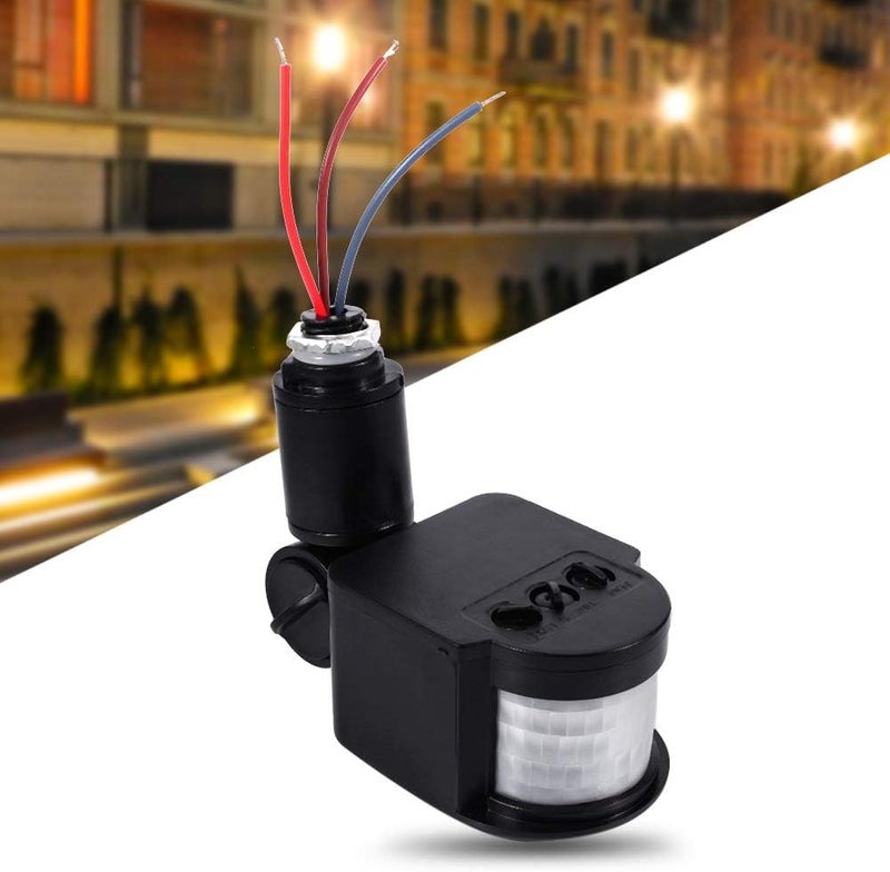 klarako LED Outdoor 90~250V 180 Degree Security Infrared PIR Motion Sensor Detector Wall Light Switch Motion Sensor Detector Switch Black Safe Practical - Image 2