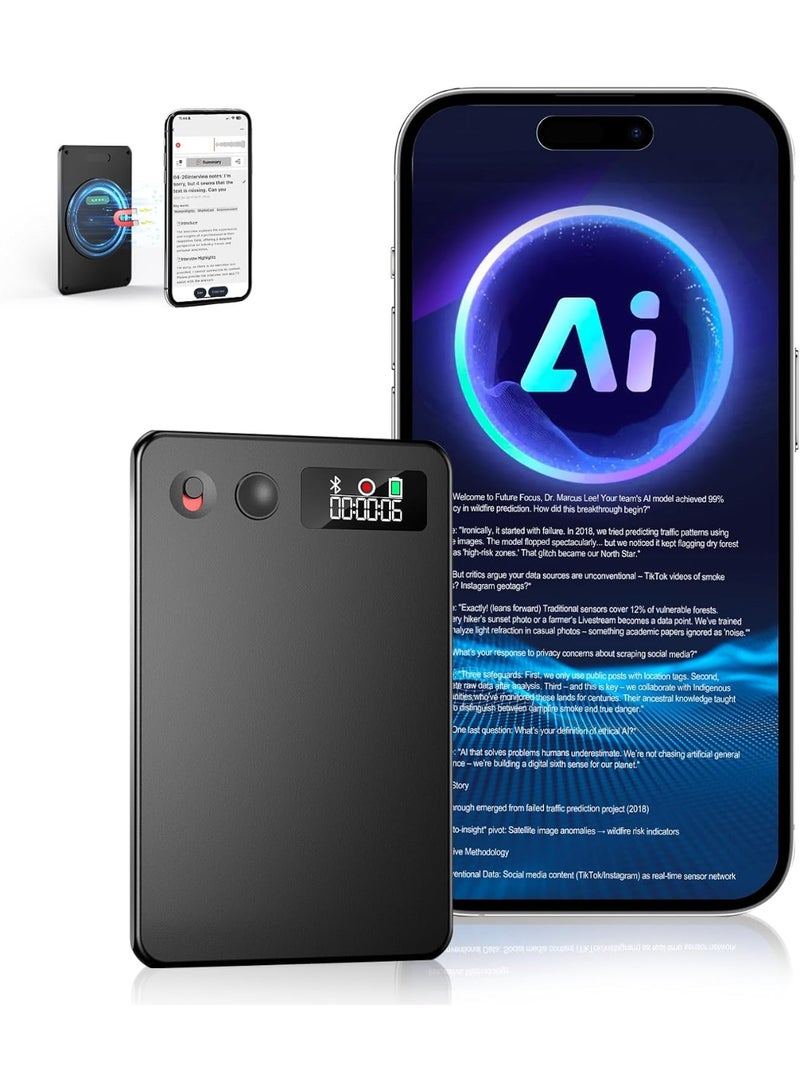 AI Voice Recorder, Activated with Playback, Controlled by App, Transcribe and Summarize Using AI Technology, Supports 190 Languages, 64GB Memory, Ideal for Lectures, Meetings, Calls. - Image 1