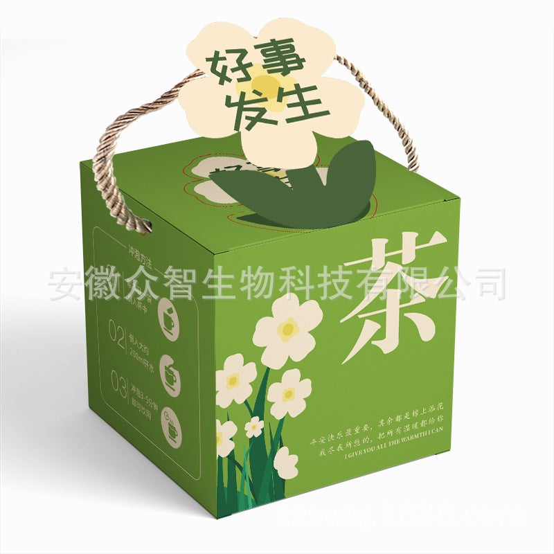 Christmas Eve Gift Box Zhongzhi Health Preservation Camellia Pot Tea Single Pot Handbag Scented Tea Gift Bag Small Pot Scented Tea - Image 4