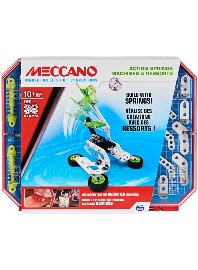 Meccano Action Springs Innovation Set STEAM Building Kit, for Kids Aged 10 and Up - Image 1