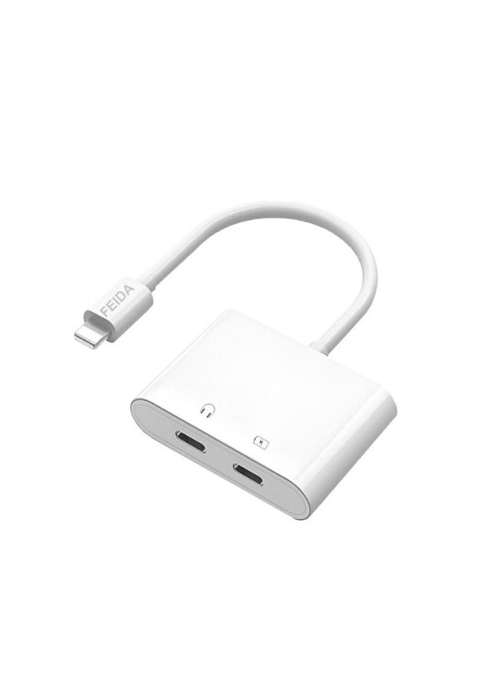 FEIDA - Splitter Adapter and Converter Port for Charger and Headphones Compatible with iPhone