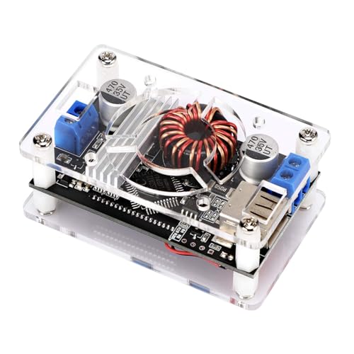 DROK Adjustable Voltage Regulator, DC Buck Boost Converter 6-30V to 0.5-30V 4A 60W 5V 24V Voltage Converter, 12V Power Supply Step Up Step Down Transformer with USB Port Case LCD Display Volt Amp - Image 5
