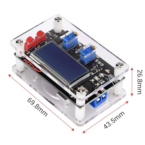 DROK Adjustable Voltage Regulator, DC Buck Boost Converter 6-30V to 0.5-30V 4A 60W 5V 24V Voltage Converter, 12V Power Supply Step Up Step Down Transformer with USB Port Case LCD Display Volt Amp - Image 4