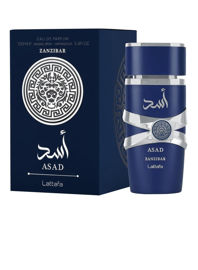 لطافة بخاخ او دي بارفان اسد زنجبار للرجال، 100 مل - Image 1