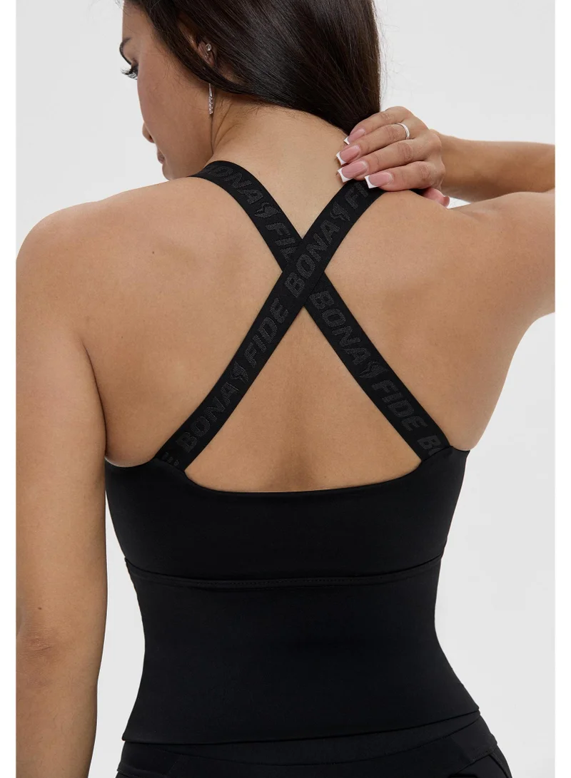 Bona Fide t-shirt black High Support Sport Gym T-Shirt for Women | Best Price UAE