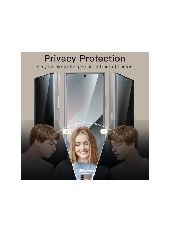 JETech Front Privacy Screen Protector for Galaxy Z Fold 6, Anti-Spy Tempered Glass Film with Easy Installation Tool, Case-Friendly, 2-Pack - Image 3