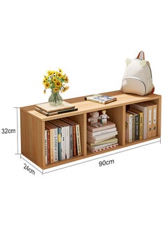 XiuWoo High-Capacity Free-Standing Wood Bookcase Racks, Floor-to-Ceiling Home Storage Cabinets, Multi-Layer Low Lattice Cabinets, Multipurpose Display Organizer Shelf for Home Office  - Image 5