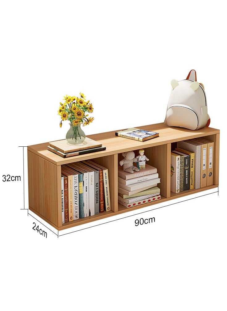 XiuWoo - High-Capacity Free-Standing Wood Bookcase Racks, Floor-to-Ceiling Home Storage Cabinets, Multi-Layer Low Lattice Cabinets, Multipurpose Display Organizer Shelf for Home Office - Image 1