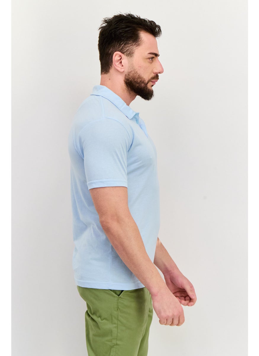 Men Regular Fit Solid Short Sleeve Polo Shirt, Light Blue - pzsku/ZA777F6994F39438D9434Z/45/_/1737642179/e0f0aae5-53d1-43ca-a4b1-4ab0a432047b