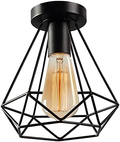 SINOMAN Black Ceiling lamp for Living Room/Black Hanging Lights/Hanging Lamps for Home Decoration/Ceiling Light for Living Room/Metal (CL Diamond, with Bulb) - Image 1