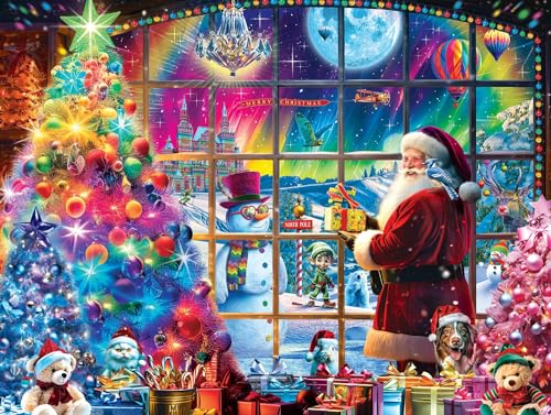 Springbok 1000 Piece Jigsaw Puzzle for Adults Christmas Magic Colorful and Vibrant Holiday 1000 pc Large Piece Puzzle Perfect for Family Game Nights - Image 1