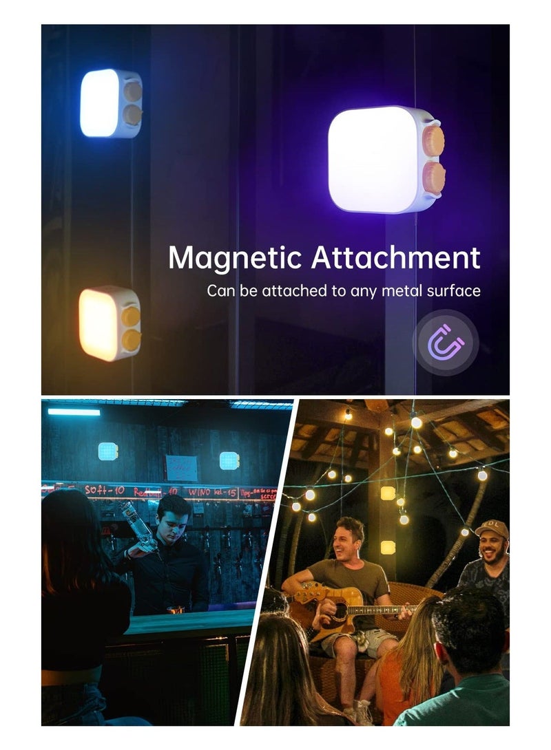 كابتن تيك LED Camera Light for Portable Photography, RGB Video Lights 360° Full Color Cold Shoe CRI 96+ 2500-9900K Dimmable Video Lights with RGB Spectrum for Canon Sony DSLR Gopro DJI Osmo Vlogging - Image 3