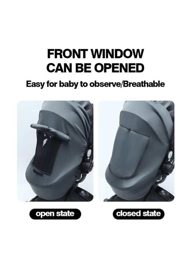 Baby carriage sunshade - universal sunshade for baby strollers - UV protection (UPF50+) - Image 2