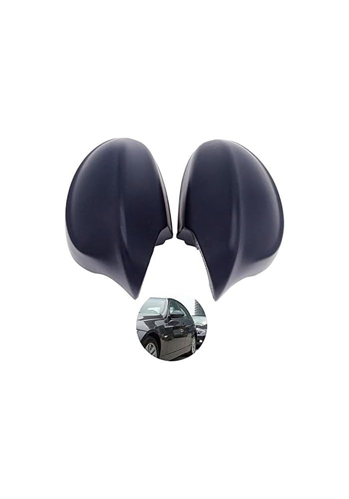 Vuzmode Matte Black Car Rear View Mirror Covers for BMW 3 Series - Image 5