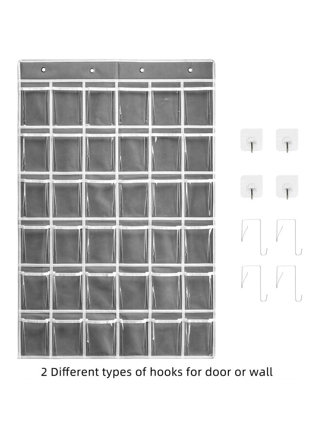 36 Clear Pockets Classroom Pocket Chart for Cell Phones and Calculator Holder, Pocket Chart for Classroom with Number Sticker Homeschool Supplies and Classroom Must Haves - Image 2