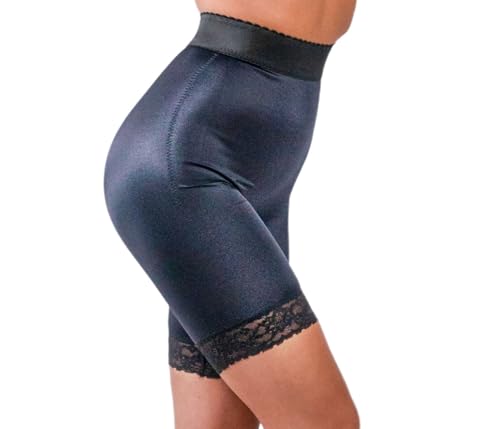 Rago 518 High Waist Leg Shaper | Light Control | Made in USA | No-Roll Lace Hem | Black 2X/34 - Image 3