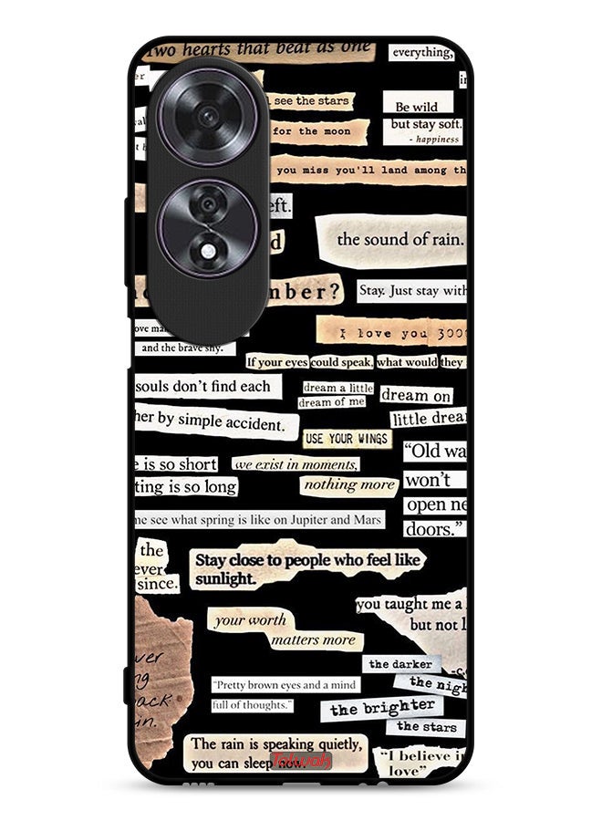 Tolwak غطاء حماية أوبو A60 مع ملصقات اقتباسات - Image 1