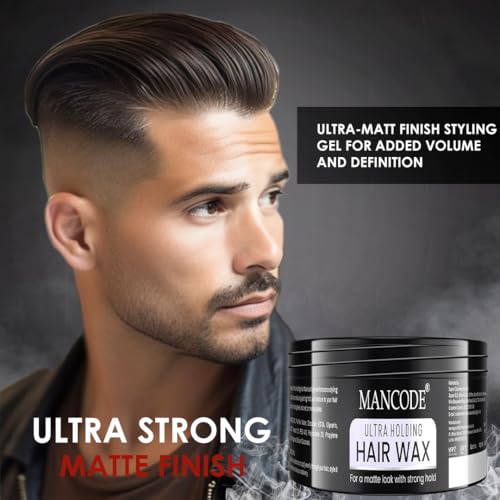 MAN CODE Mancode Ultra Holding Hair Wax for Men 100ml | Matte Look with 24 hrs Strong Hold Level 7 | Matte Finish & No Greasy Residue Styling Hair Wax 100gm - Image 3