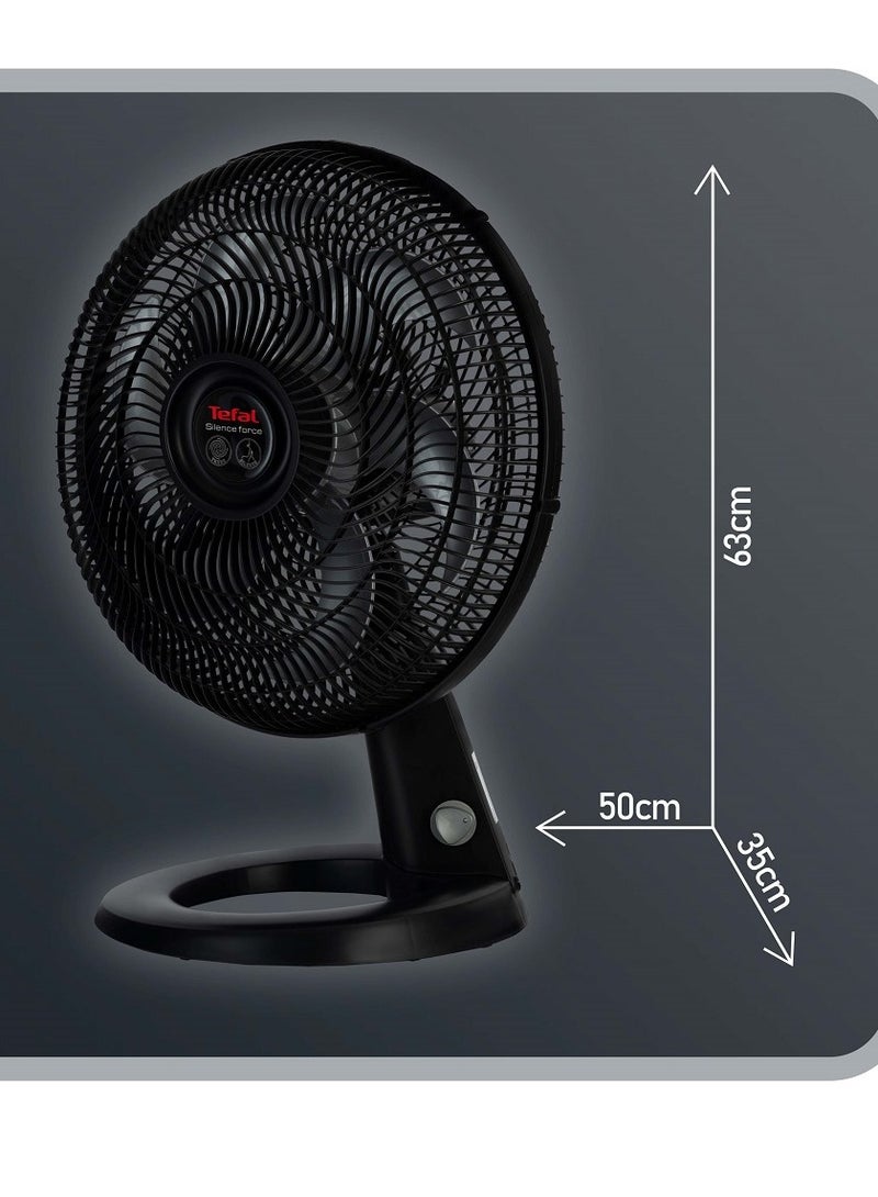 Tefal Silence Force Desk Fan - 16 Inches - 3 Speeds - 100 m³ 75 W VG4110EE Black - Image 3