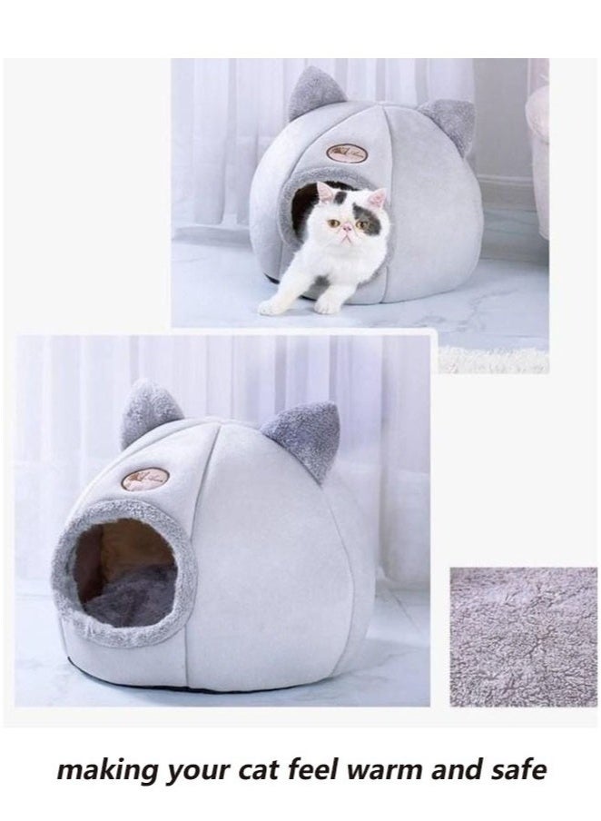Cats House Cats for Less Than 5kg of Cats, Resting Bed Cartoon Pet Bed, Semi-enclosed Cat Bed, Washable and Removable with Toy Ball Warm and Soft Cat House Pet House (Pink Rabbit) - Image 5