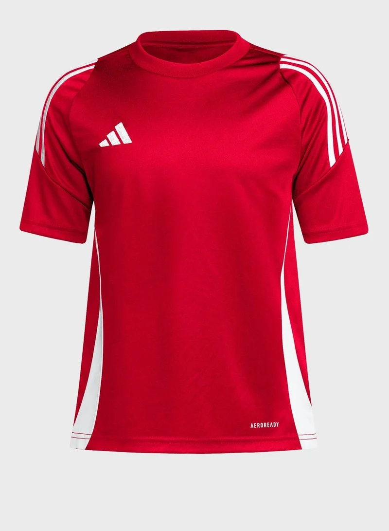 adidas قمصان كرة قدم حمراء تيرو  للأطفال من - سنوات