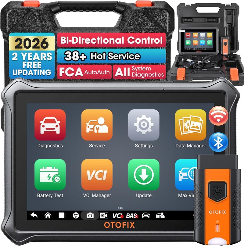 OTOFIX D1 Lite Automotive Diagnostic Scanner Bluetooth OBD2 Full System Scan Tool With Active Test 7 Inch Android Tablet - Image 1