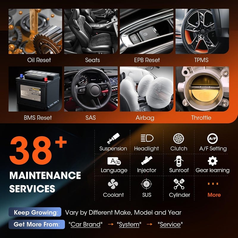 OTOFIX D1 Lite Automotive Diagnostic Scanner Bluetooth OBD2 Full System Scan Tool With Active Test 7 Inch Android Tablet - Image 5