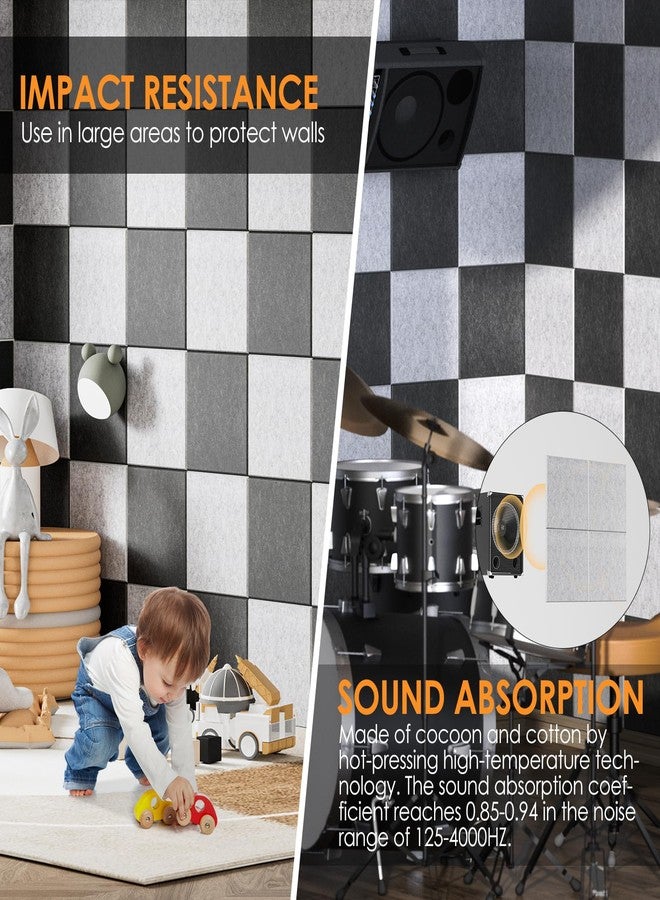 ماكسجير لوحة فلين كبيرة للجدران من ماكس جير، مقاس 36 × 24 بوصة، لون رمادي فاتح، عبوة من 6 قطع من بلاط الجدران اللبادي مع دبابيس تثبيت، لوحات فلين للمكاتب، لوحة دبابيس، لوحة إعلانات، لوحات فلين - Image 3