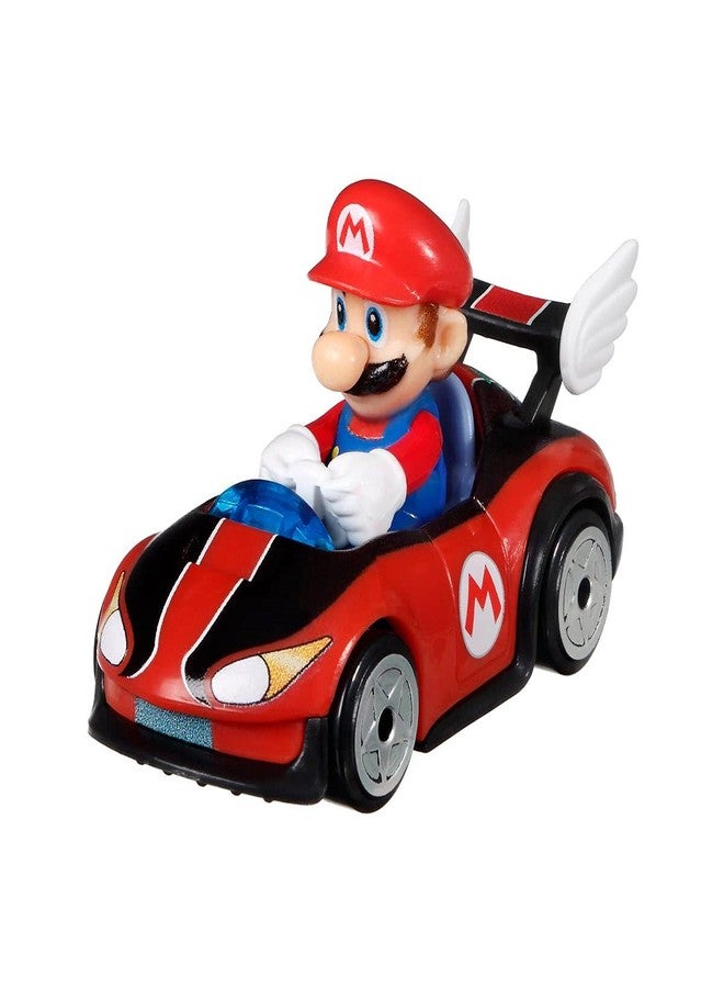 Diecast سيارة هوت ويلز ماريو كارت ماريو مع سيارة وايلد وينغ - Image 1