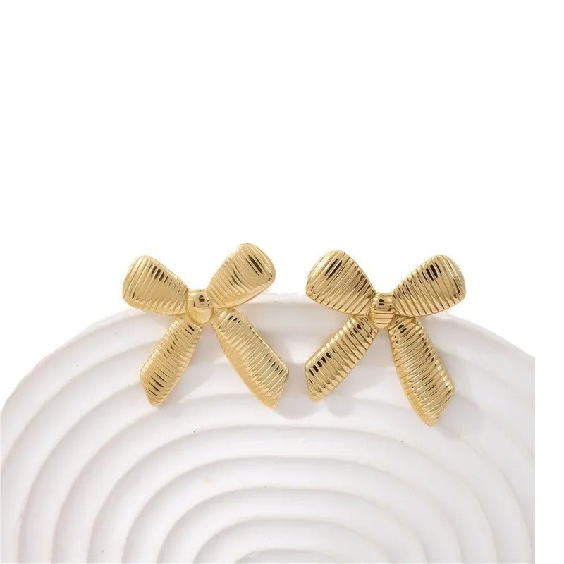 حلق أستانليس ستيل ذهبي - Image 1