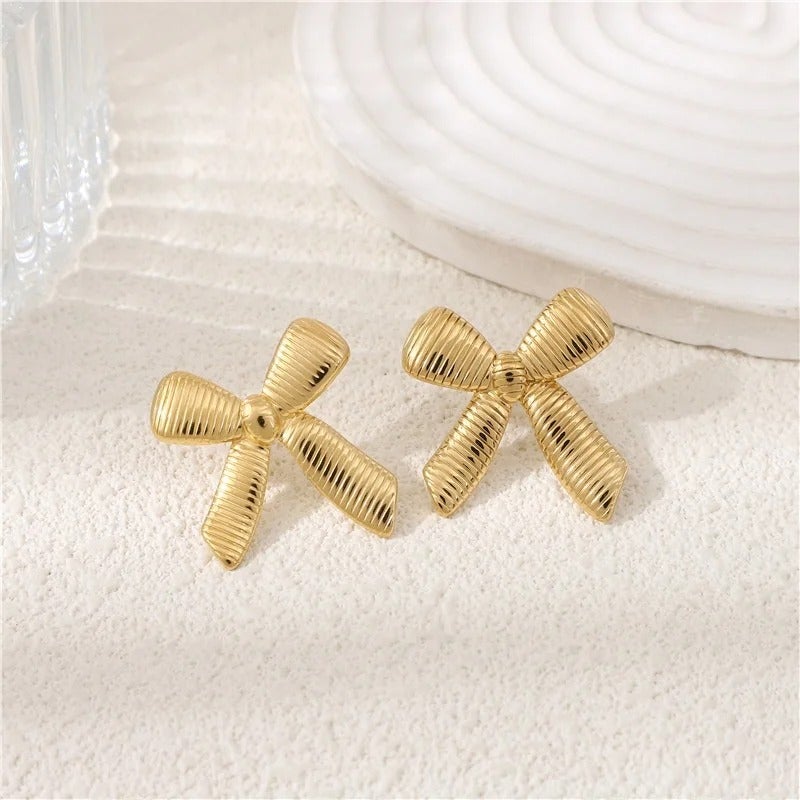 حلق أستانليس ستيل ذهبي - Image 3