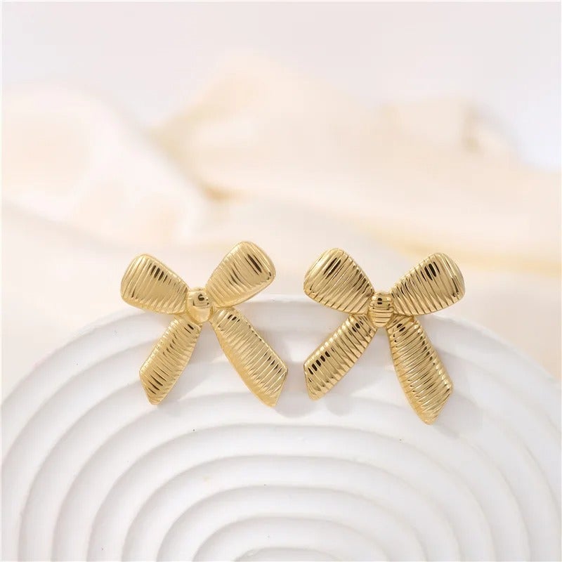 حلق أستانليس ستيل ذهبي - Image 2